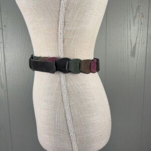 Vintage‎ Suede Belt Womens S Woodsy Earth Tones Boho Whimsigoth Neutrals